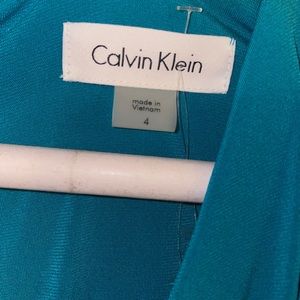 New Calvin Klein Turquoise Cocktail dress Never Worn Size 4